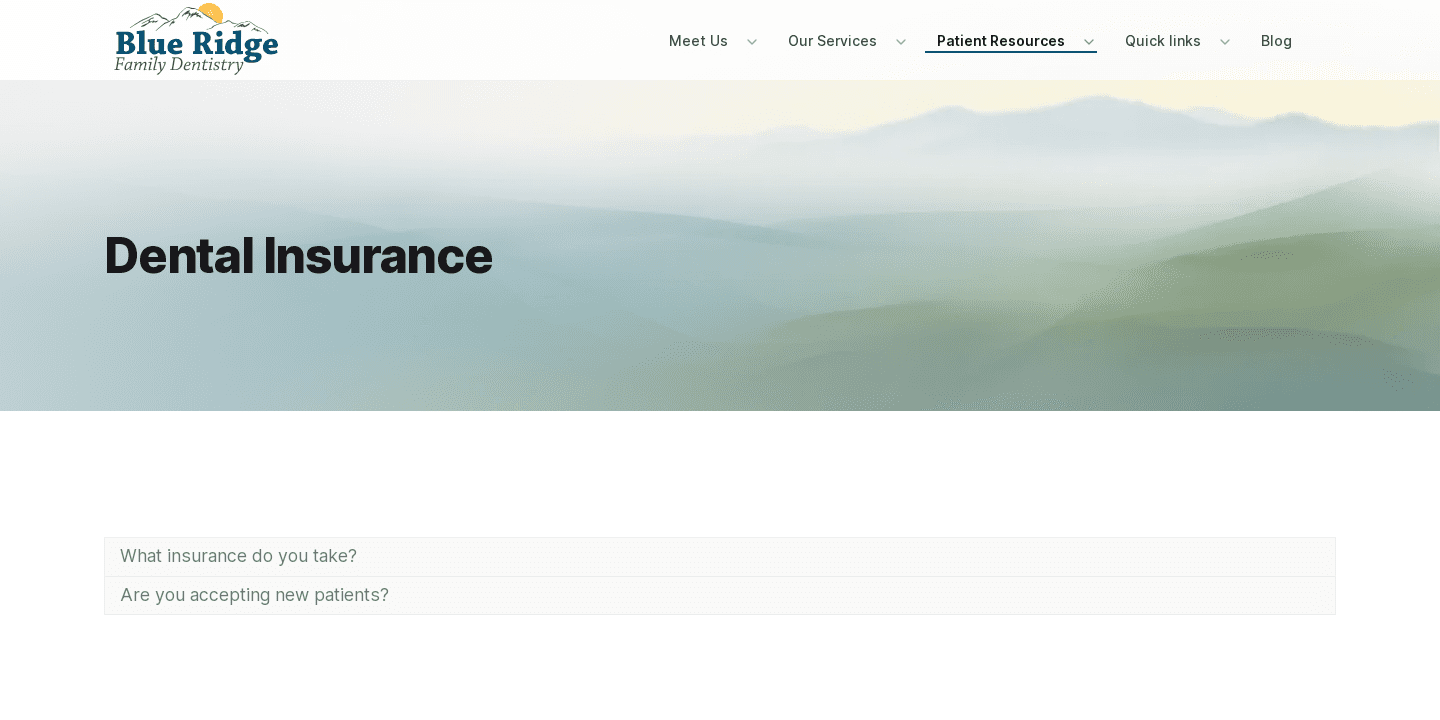 Dental Insurance | Blue Ridge Family Dentistry